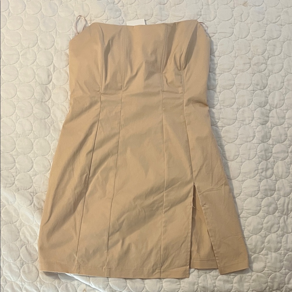 Cotton Candy LA Tan Strapless Dress